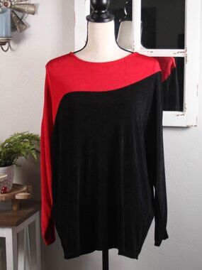 NWT Chico's Travelers Colorblock Top Size 3 XL 16/18